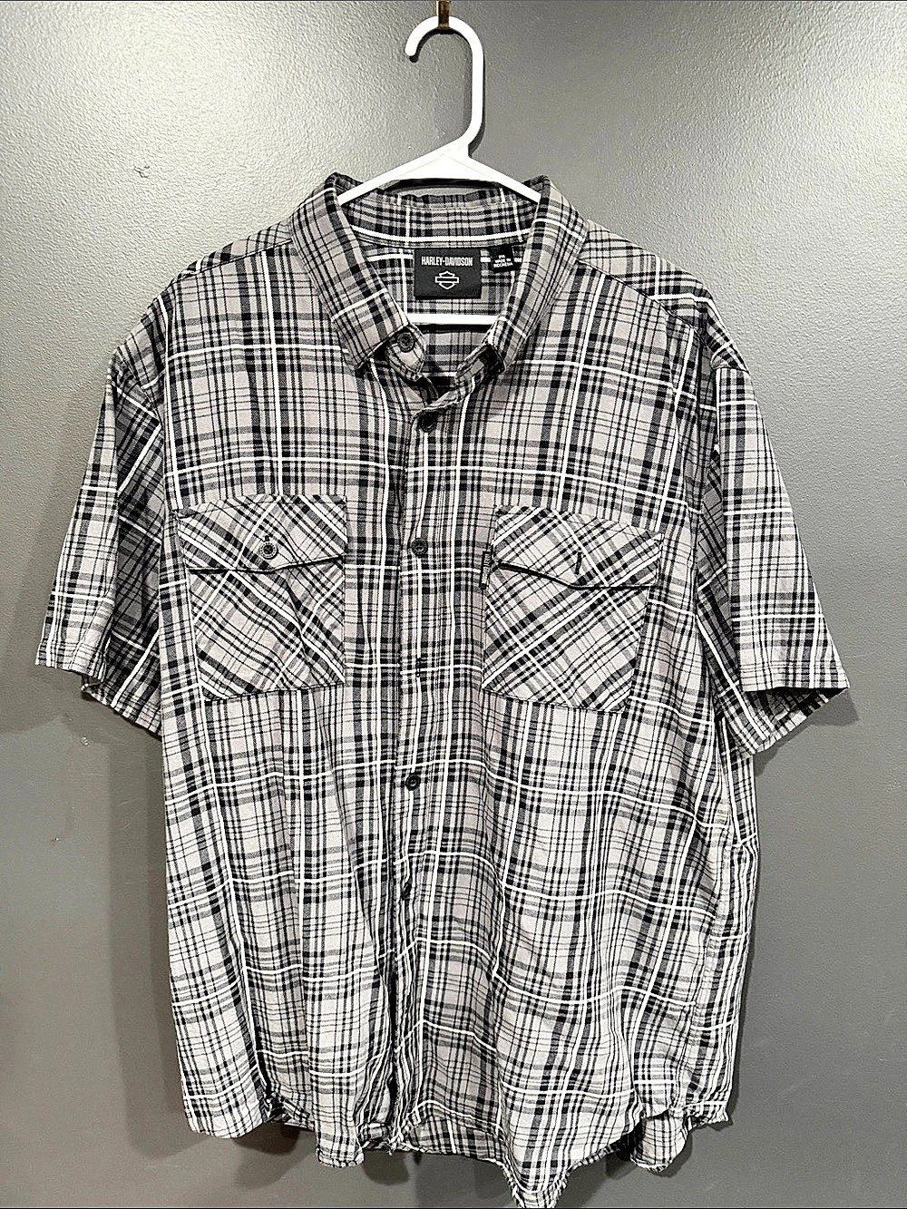 Harley-Davidson Men's Plaid Button Down Shirt 2XL Like New